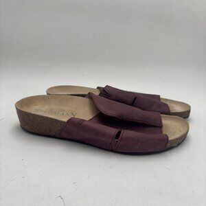 Stegmann Women’s 9 Purple Leather Layna Wedge Sandals